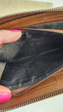 Gucci Brown Leather Long Zippy Wallet - 3614