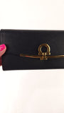 Salvatore Ferragamo Black Leather Long Wallet - 3616