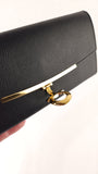 Salvatore Ferragamo Black Leather Long Wallet - 3616