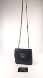 Chanel Matelasse Black Lambskin Chain Shoulder Bag - 3492