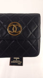 Chanel Matelasse Black Lambskin Chain Shoulder Bag - 3492