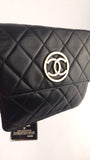 Chanel Matelasse Black Lambskin Chain Shoulder Bag - 3492