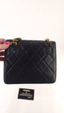 Chanel Matelasse Black Lambskin Chain Shoulder Bag - 3492