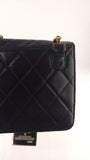 Chanel Matelasse Black Lambskin Chain Shoulder Bag - 3492