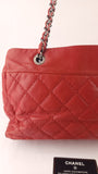 Chanel Matelasse Red Lambskin Chain Shoulder Bag - 3472