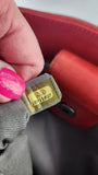 Chanel Matelasse Red Lambskin Chain Shoulder Bag - 3472