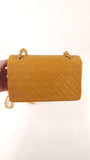 Chanel Matelasse Golden Yellow Lambskin Chain Shoulder Bag - 3489