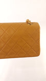 Chanel Matelasse Golden Yellow Lambskin Chain Shoulder Bag - 3489