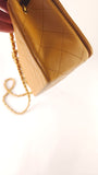 Chanel Matelasse Golden Yellow Lambskin Chain Shoulder Bag - 3489