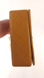 Chanel Matelasse Golden Yellow Lambskin Chain Shoulder Bag - 3489