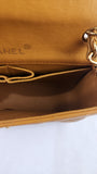 Chanel Matelasse Golden Yellow Lambskin Chain Shoulder Bag - 3489