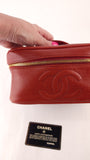Chanel Red Caviar Leather Vanity Case - G0462