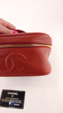 Chanel Red Caviar Leather Vanity Case - G0462
