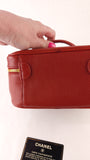 Chanel Red Caviar Leather Vanity Case - G0462