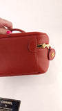Chanel Red Caviar Leather Vanity Case - G0462