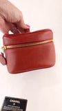 Chanel Red Caviar Leather Vanity Case - G0462