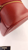 Chanel Red Caviar Leather Vanity Case - G0462