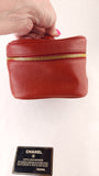 Chanel Red Caviar Leather Vanity Case - G0462
