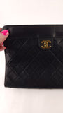 Chanel Matelasse Black Lambskin Clutch Bag - 3571