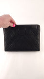 Chanel Matelasse Black Lambskin Clutch Bag - 3571