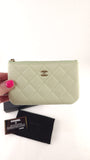 Chanel Mint Green Textured Leather Pouch - G0460