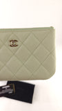 Chanel Mint Green Textured Leather Pouch - G0460