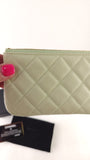 Chanel Mint Green Textured Leather Pouch - G0460