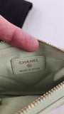 Chanel Mint Green Textured Leather Pouch - G0460