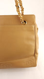 Chanel Beige Caviar Leather Tote Bag - G0453