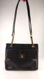 Chanel Black Lambskin Leather Tote - 3467