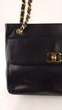 Chanel Black Lambskin Leather Tote - 3467