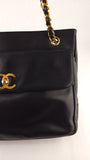 Chanel Black Lambskin Leather Tote - 3467