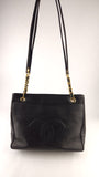 Chanel Black Lambskin Leather Tote - 3467