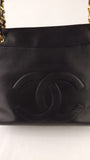 Chanel Black Lambskin Leather Tote - 3467