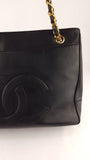 Chanel Black Lambskin Leather Tote - 3467