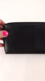 YSL Black Leather Long Zippy Wallet - 3187