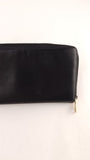 YSL Black Leather Long Zippy Wallet - 3187