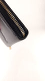 YSL Black Leather Long Zippy Wallet - 3187