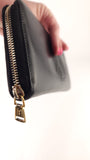 YSL Black Leather Long Zippy Wallet - 3187