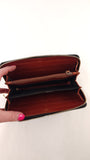 YSL Black Leather Long Zippy Wallet - 3187