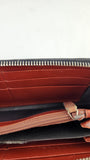 YSL Black Leather Long Zippy Wallet - 3187