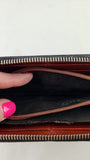 YSL Black Leather Long Zippy Wallet - 3187