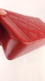 Chanel Diana 25 Red Lambskin Chain Shoulder Bag - 3497