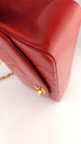 Chanel Diana 25 Red Lambskin Chain Shoulder Bag - 3497