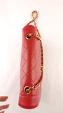 Chanel Diana 25 Red Lambskin Chain Shoulder Bag - 3497