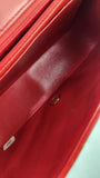 Chanel Diana 25 Red Lambskin Chain Shoulder Bag - 3497
