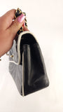 Chanel Black Lambskin V Stitch Chain Shoulder Bag - 3521