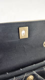 Chanel Black Lambskin V Stitch Chain Shoulder Bag - 3521
