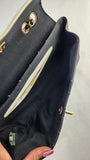 Chanel Black Lambskin V Stitch Chain Shoulder Bag - 3521