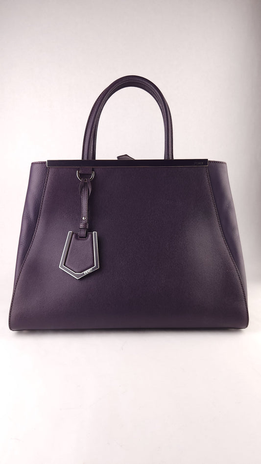 Fendi Purple Leather 2way Tote - G0507